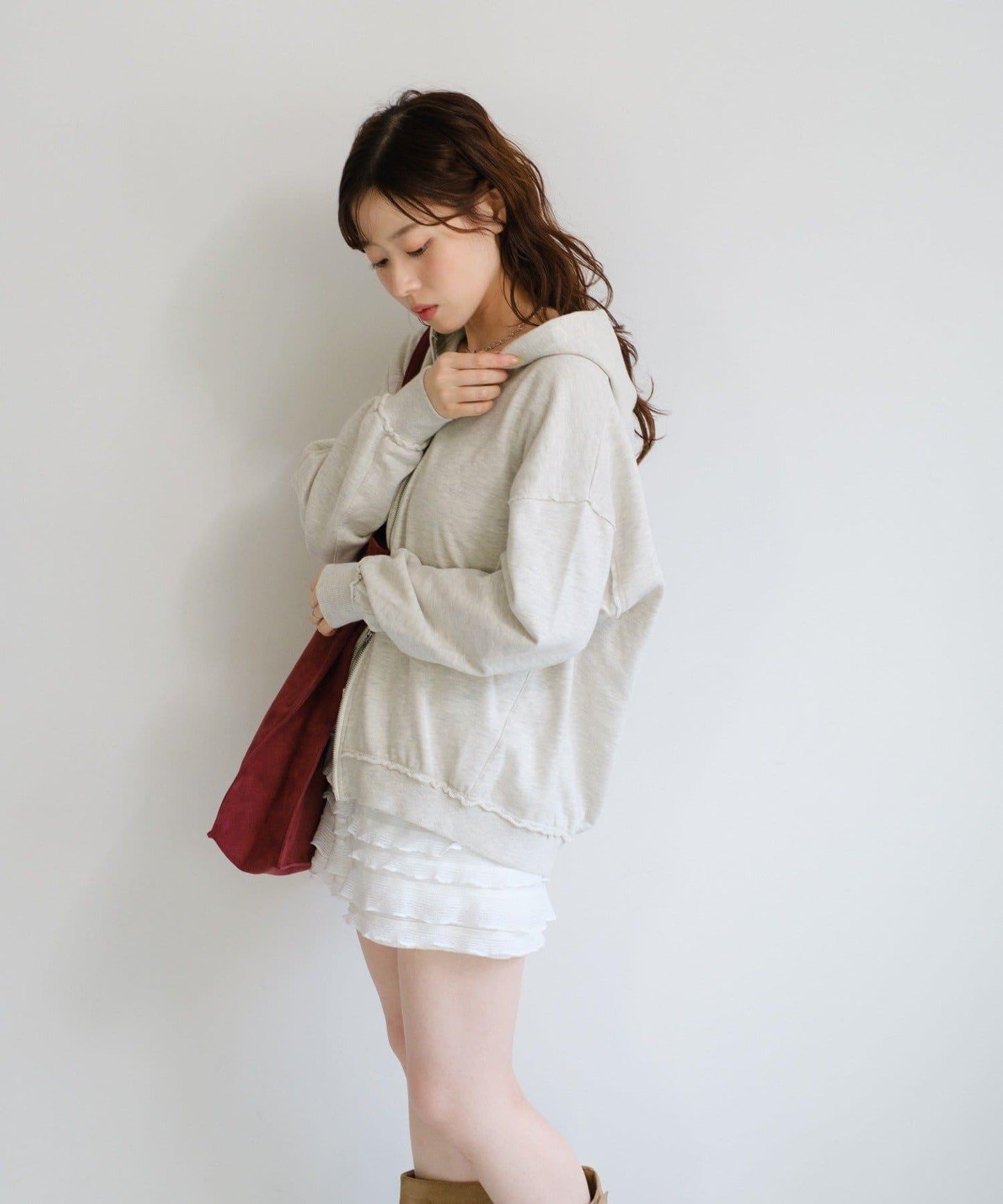 【Kastane】雙拉鍊衛衣連帽衫