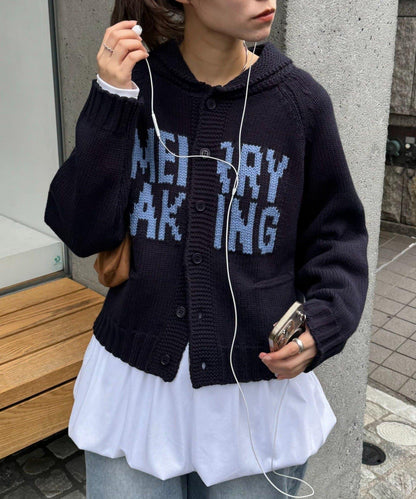 【UNISEX】標誌性圍巾領針織開衫