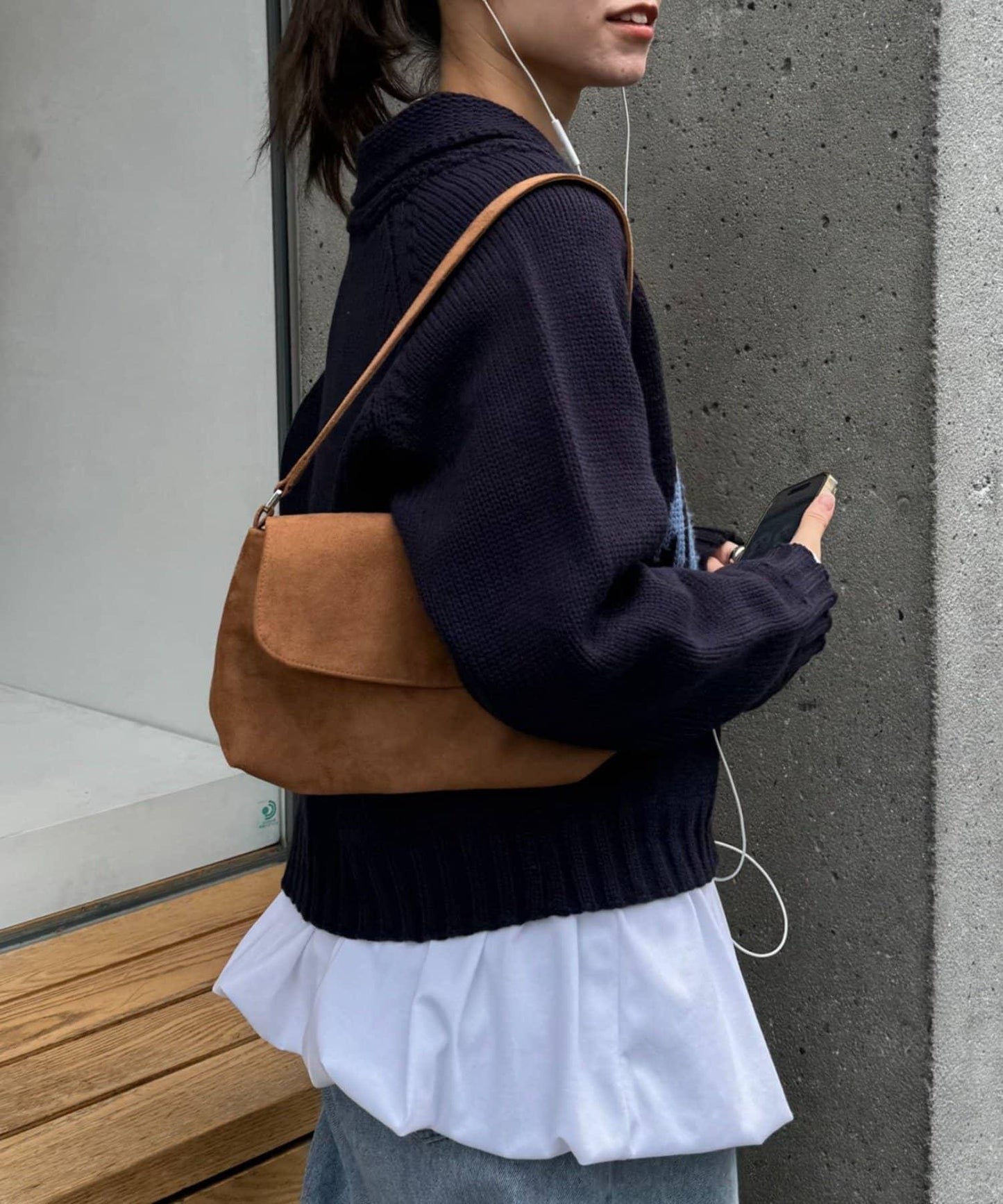 【UNISEX】標誌性圍巾領針織開衫