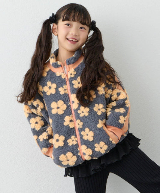 【KIDS】【男女童】全印花羊羔絨外套