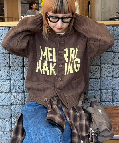 【UNISEX】標誌性圍巾領針織開衫