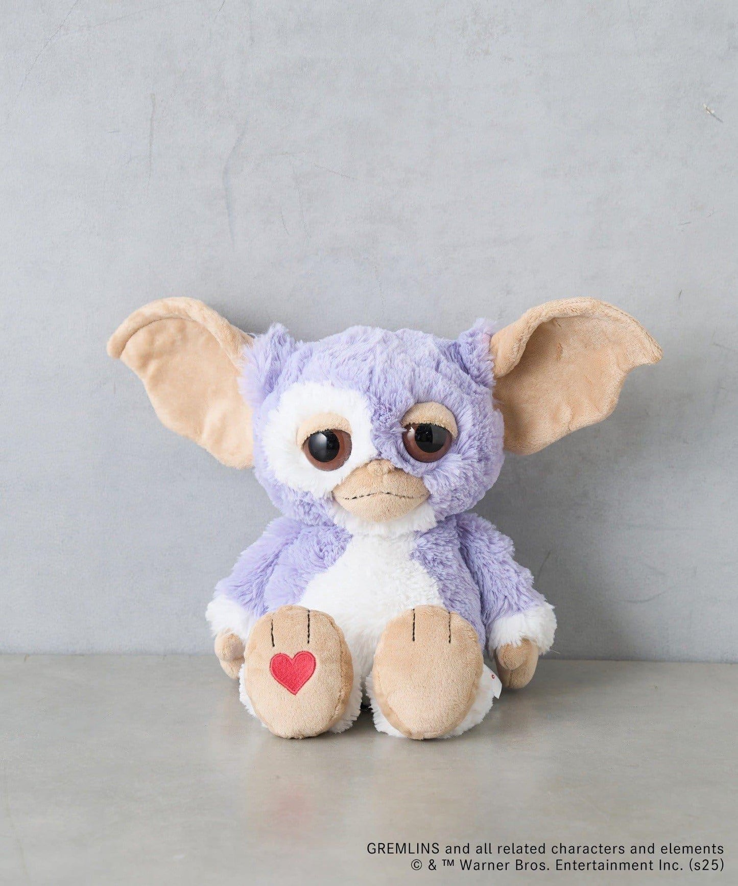 【GREMLINS 小魔怪】Gizmo 紫丁香灰色愛心 35cm