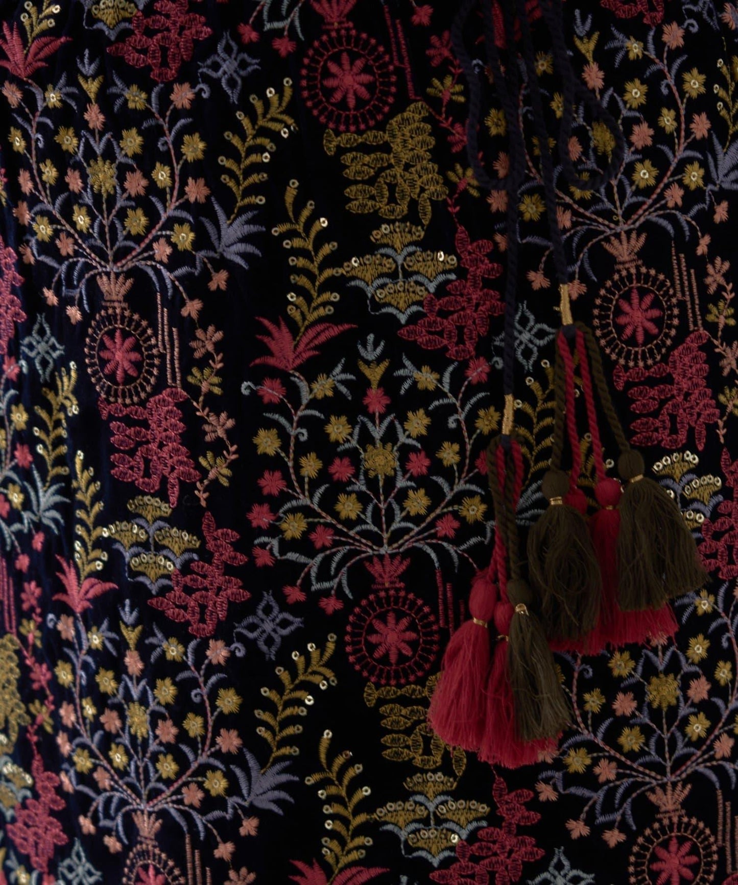 【aguni】天鵝絨刺繡修身半身裙