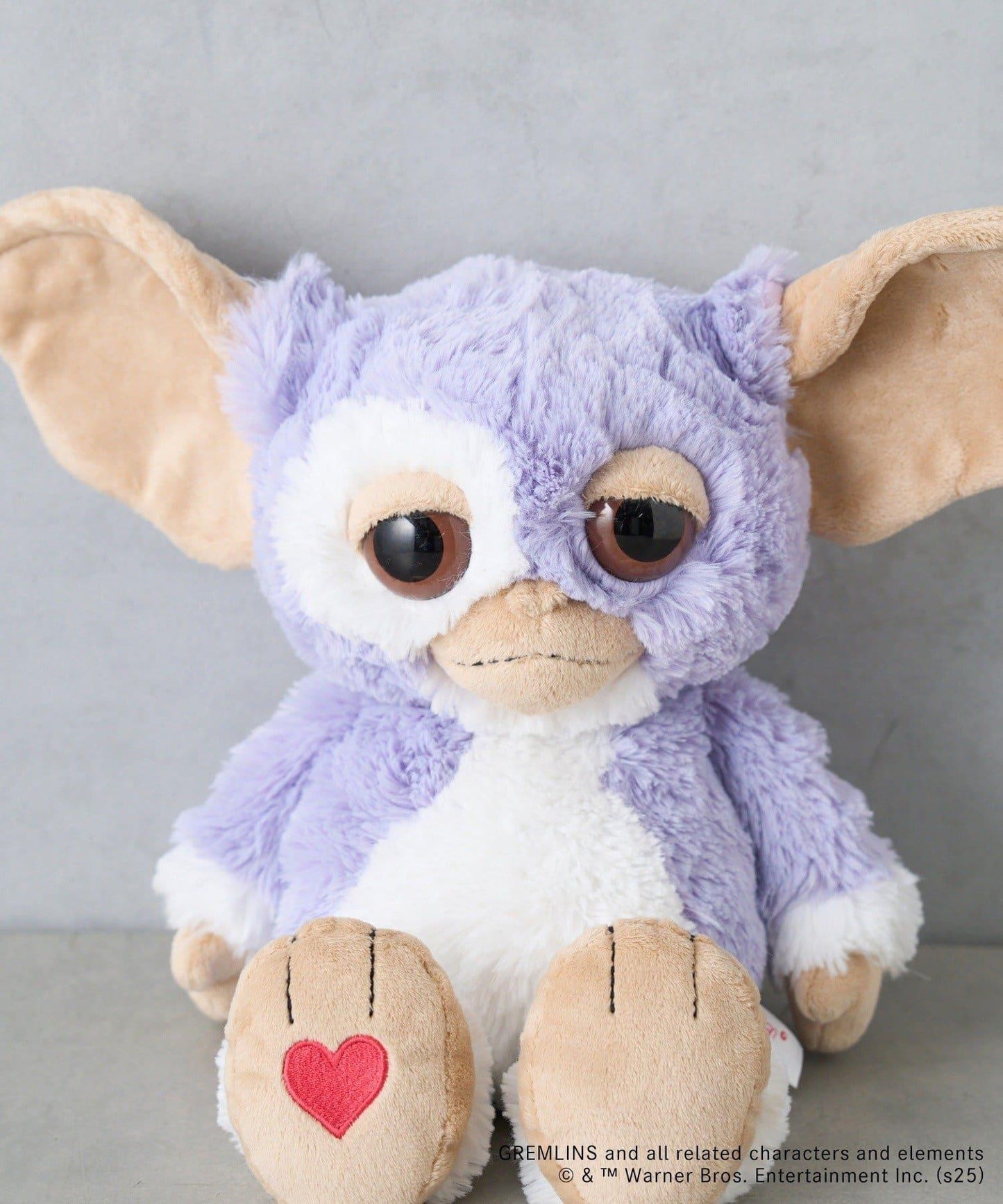 【GREMLINS 小魔怪】Gizmo 紫丁香灰色愛心 35cm
