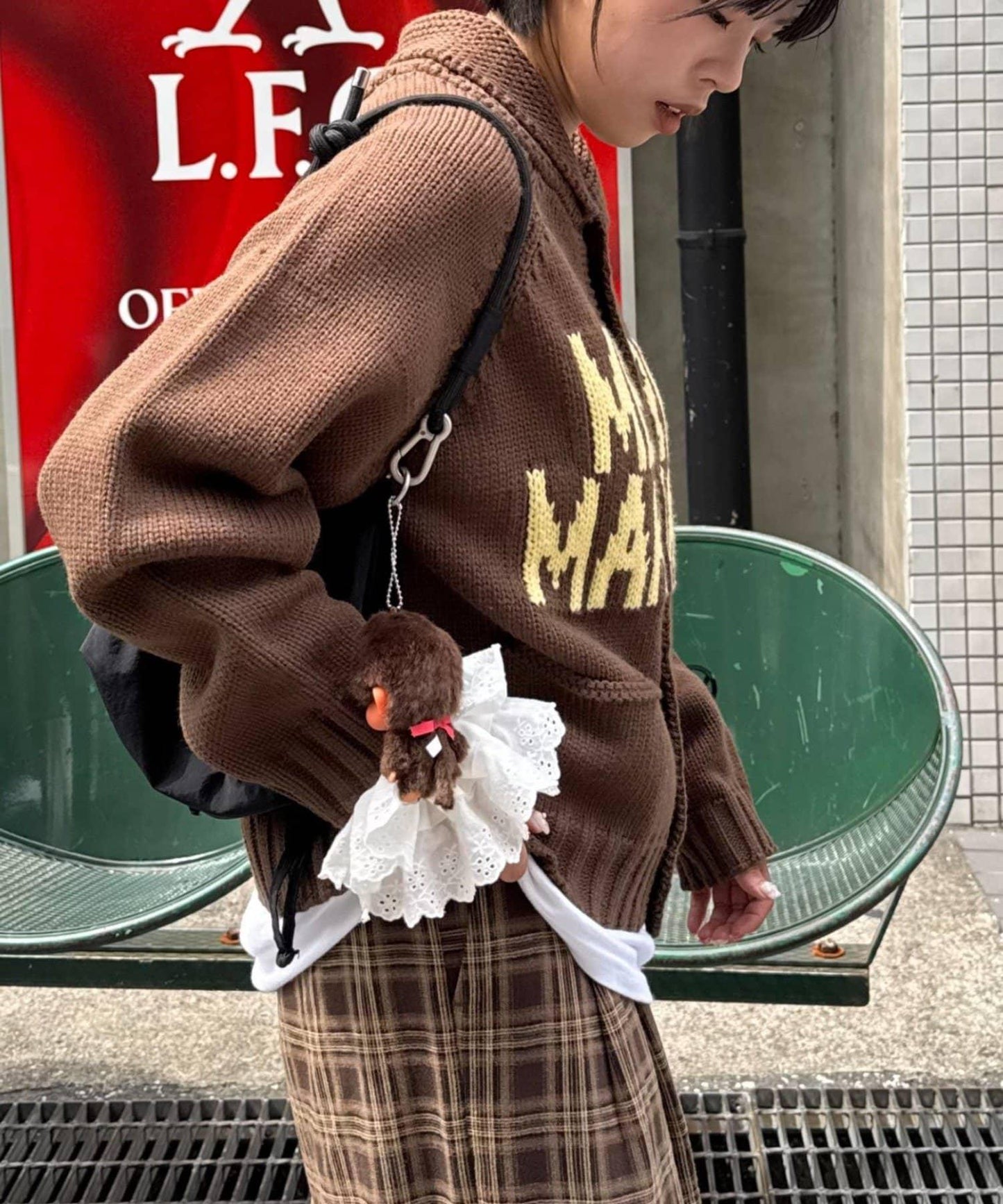 【UNISEX】標誌性圍巾領針織開衫