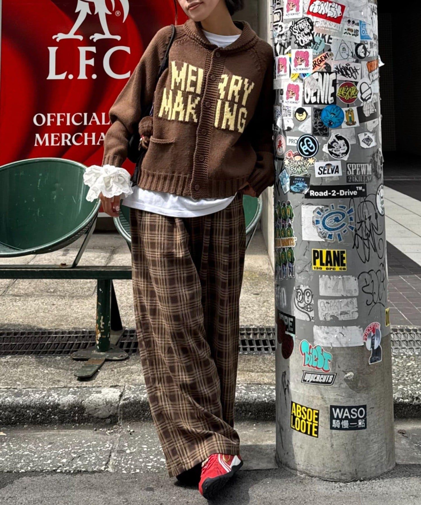 【UNISEX】標誌性圍巾領針織開衫