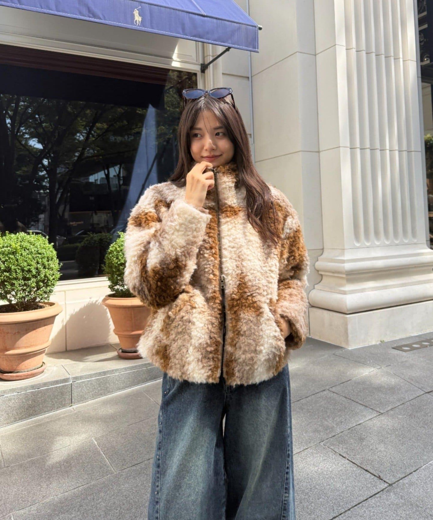 羊羔絨拉鍊夾克