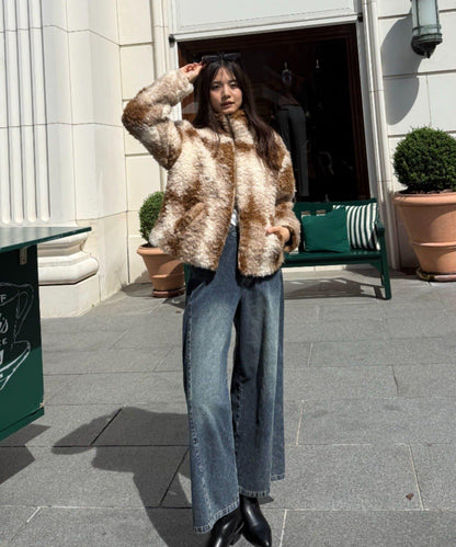 羊羔絨拉鍊夾克