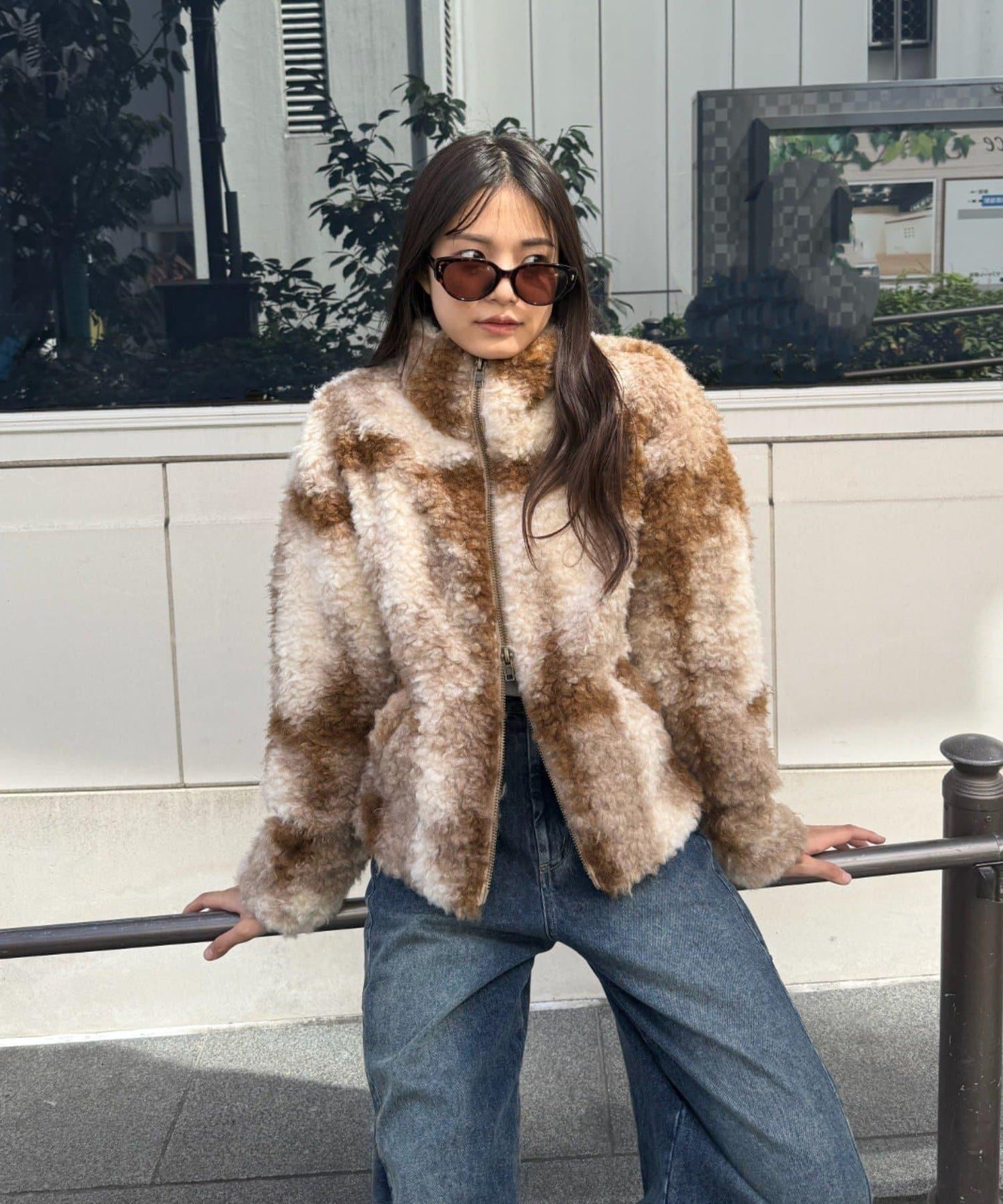 羊羔絨拉鍊夾克