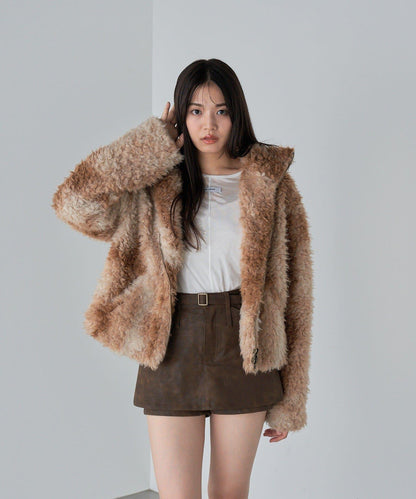 羊羔絨拉鍊夾克