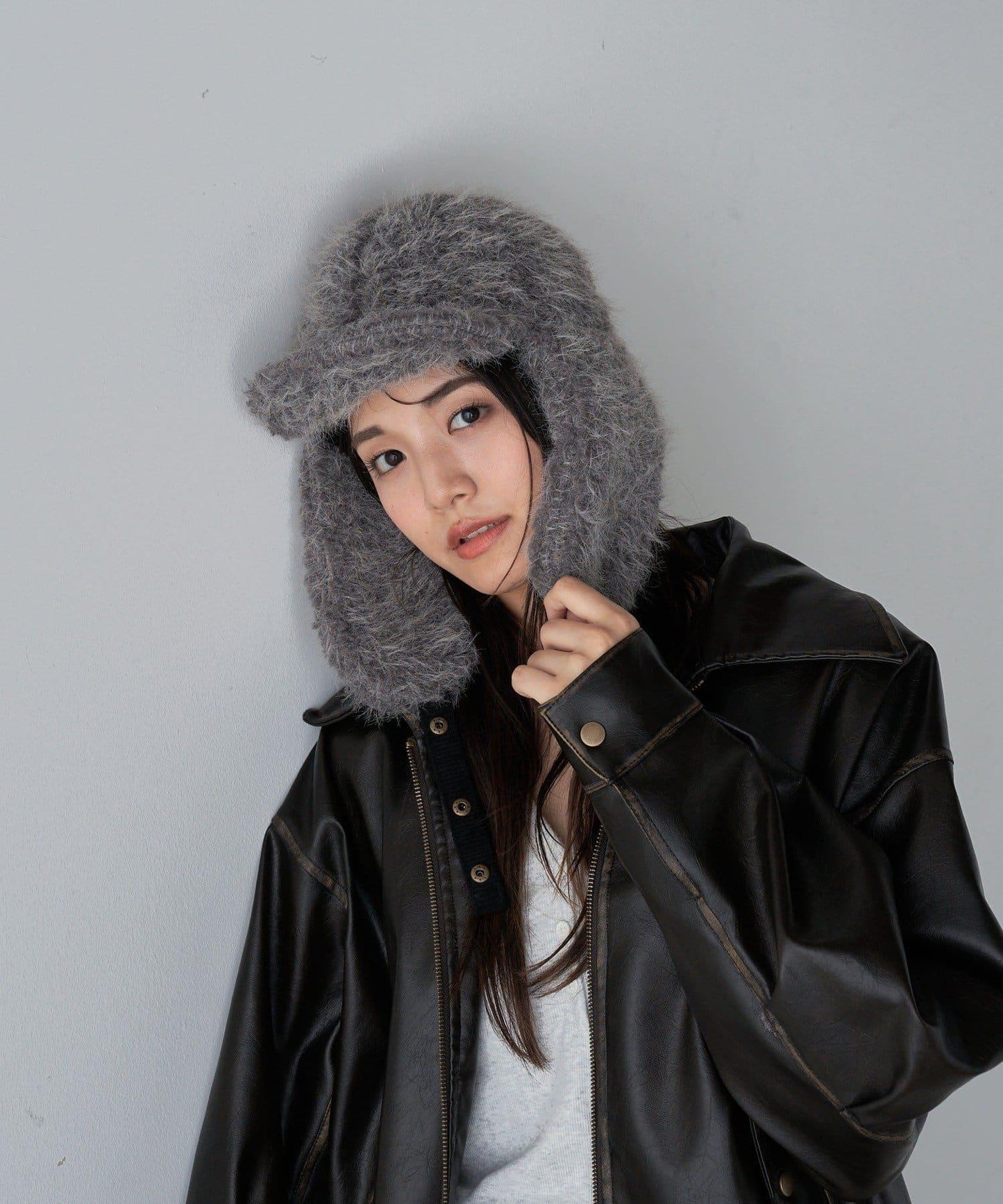 飛行員風格毛絨帽