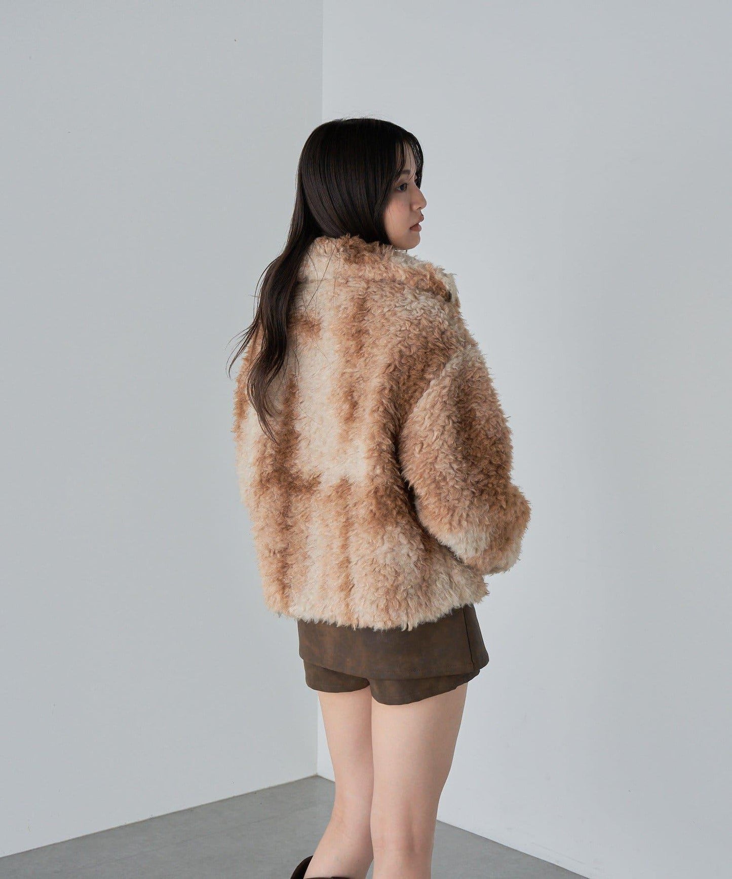 羊羔絨拉鍊夾克