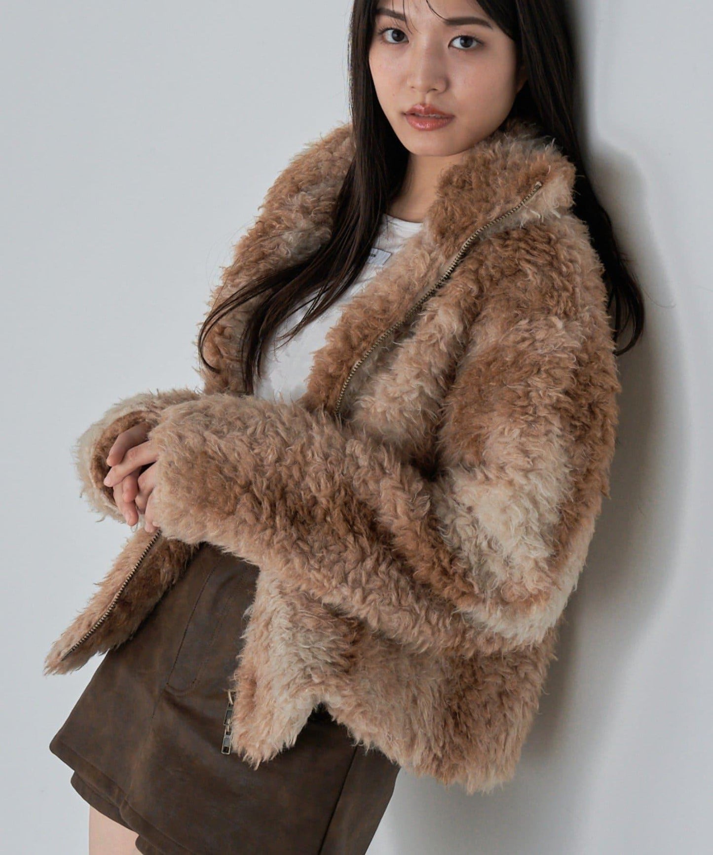 羊羔絨拉鍊夾克