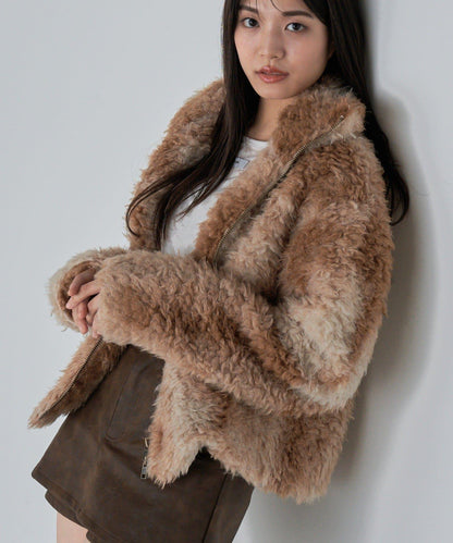 羊羔絨拉鍊夾克