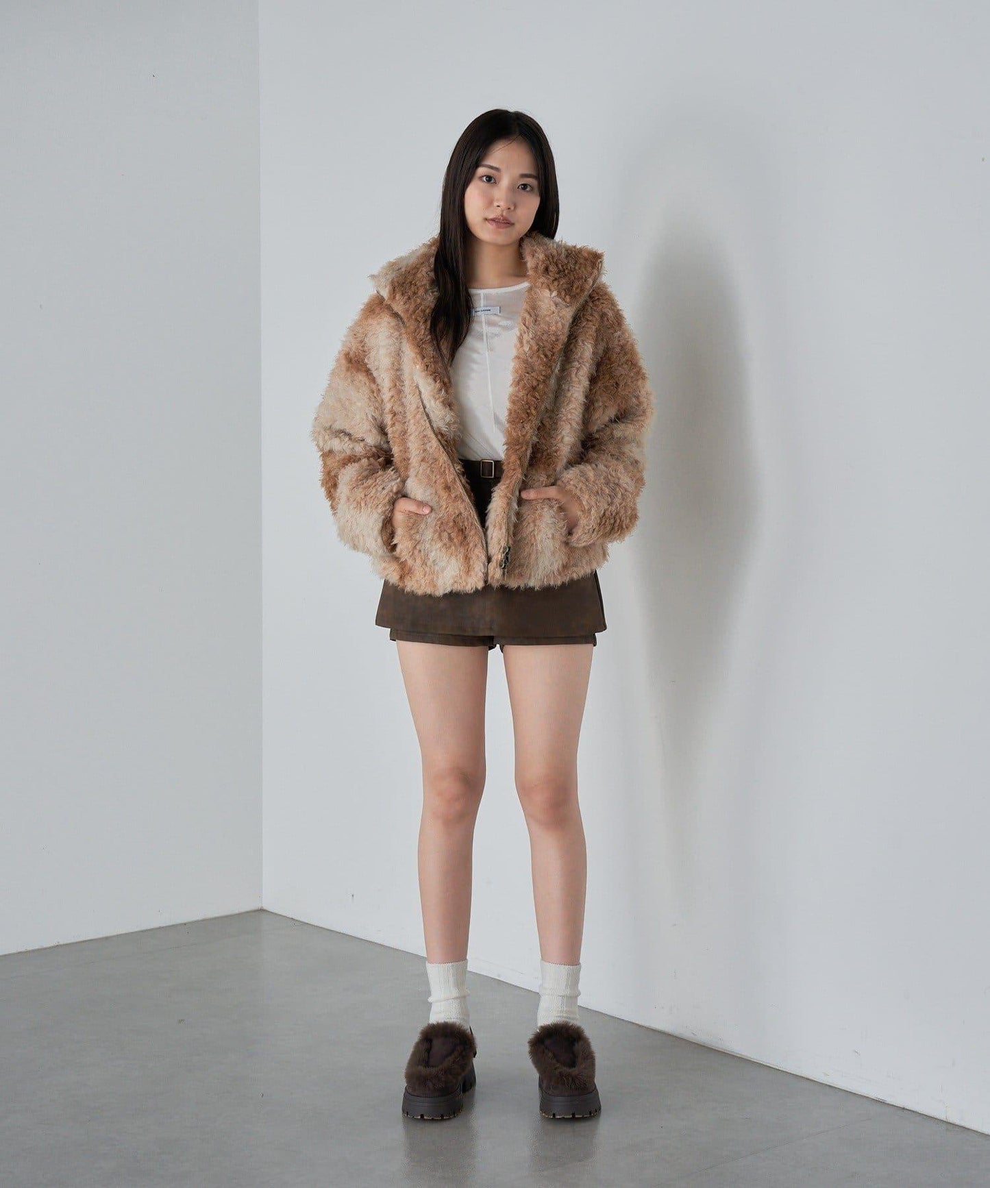 羊羔絨拉鍊夾克