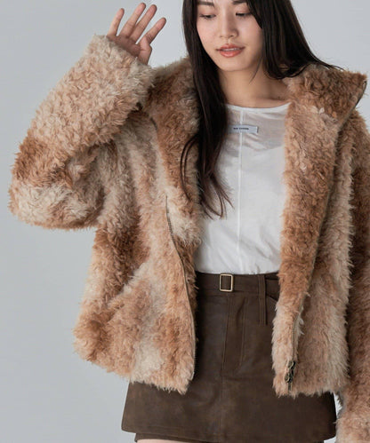 羊羔絨拉鍊夾克