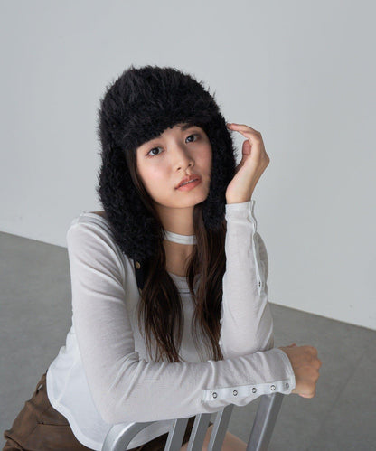 飛行員風格毛絨帽