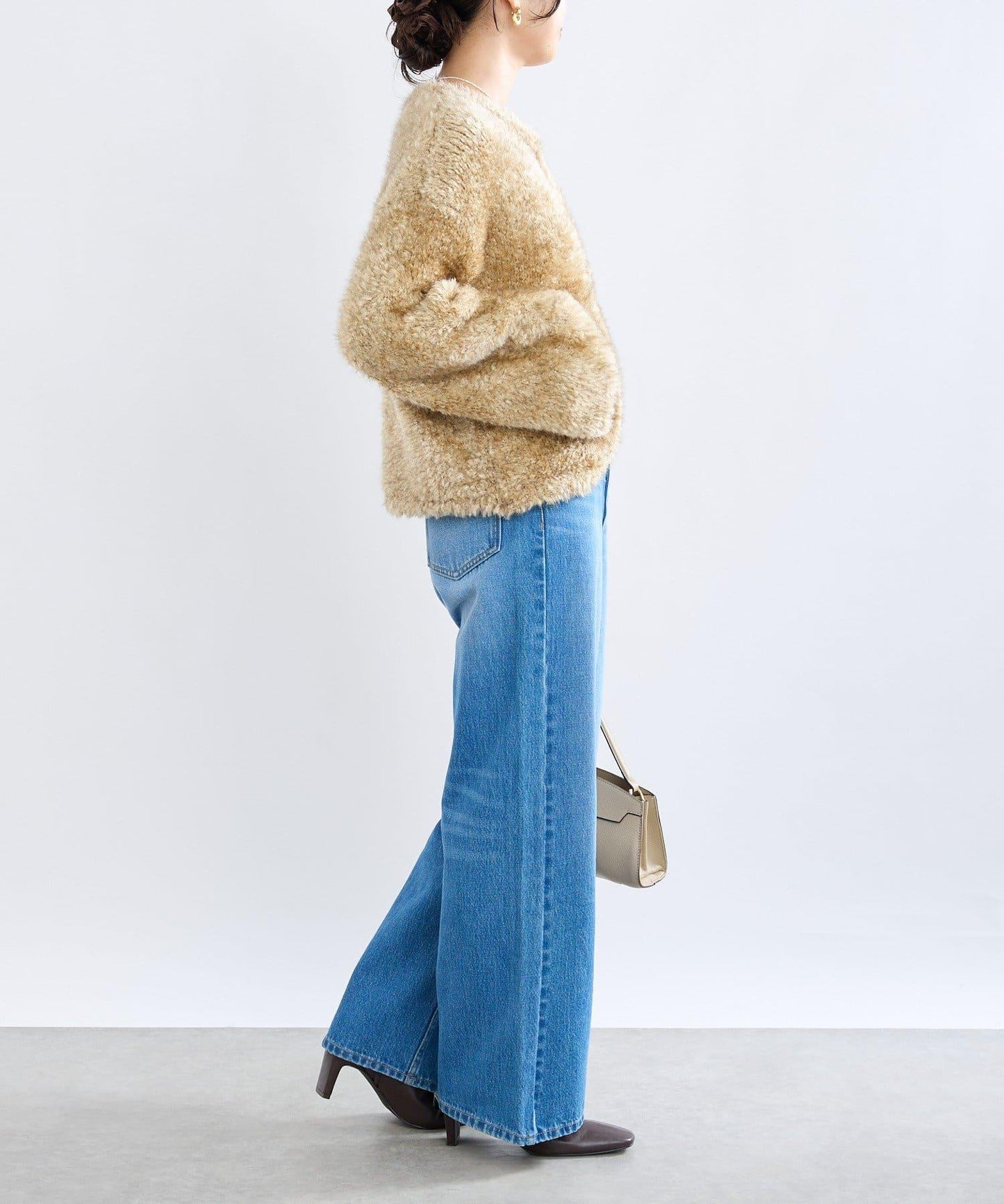 【à Nice (ア ・ニース)】針織毛皮夾克/預計10月下旬發貨