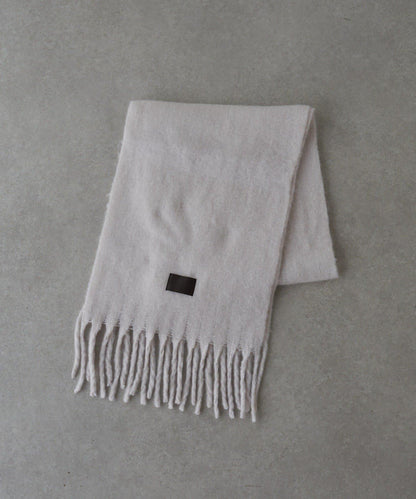 RAY CASSIN 皮革貼片圍巾