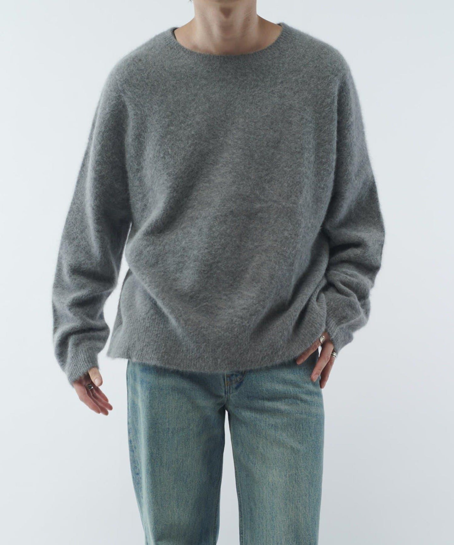 羊毛輕薄針織套頭衫