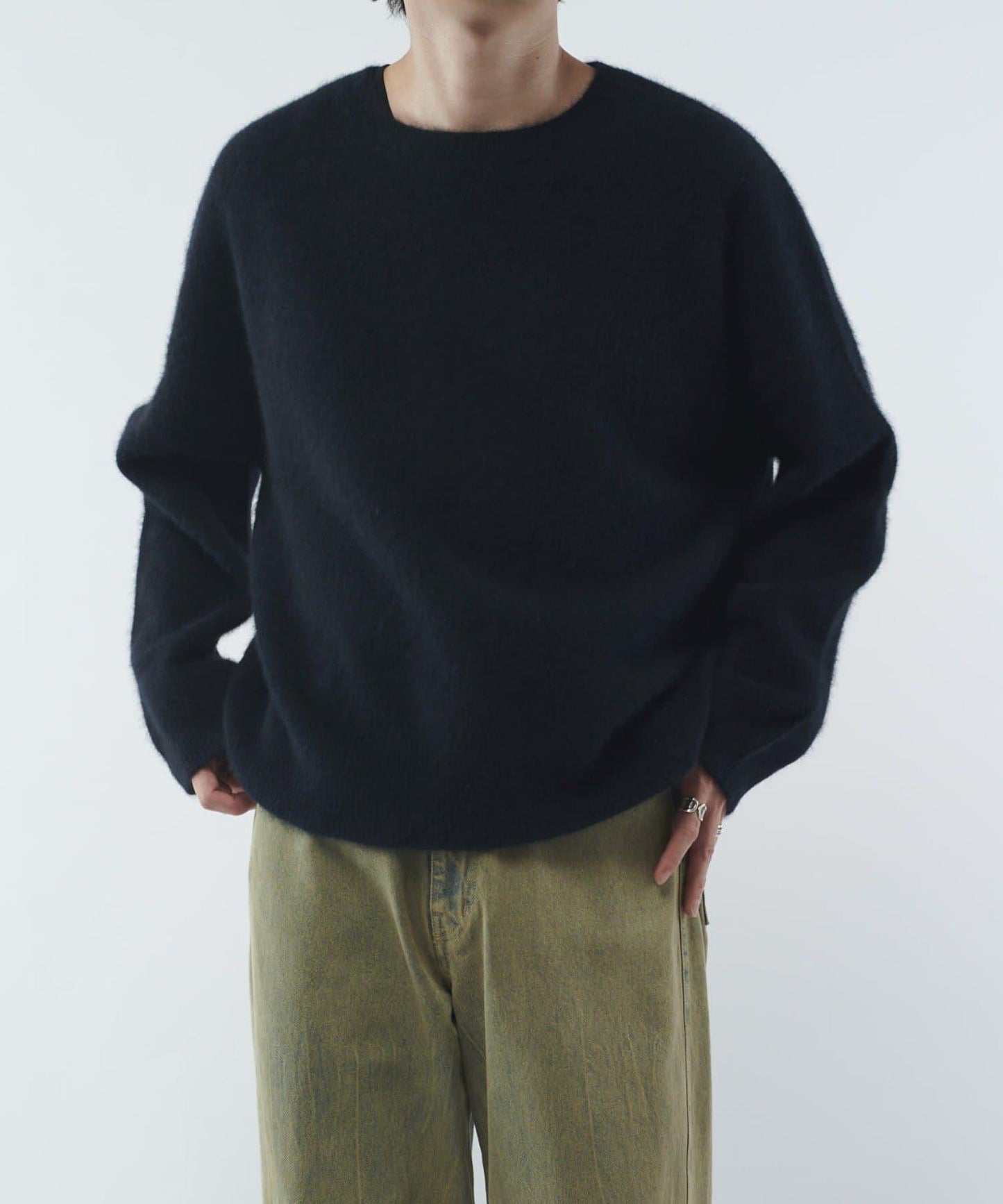 羊毛輕薄針織套頭衫