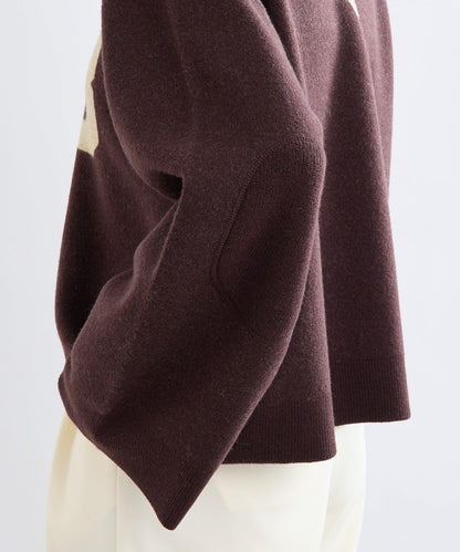 【à Nice (ア ・ニース)】數字圖案針織衫/預計10月下旬發貨