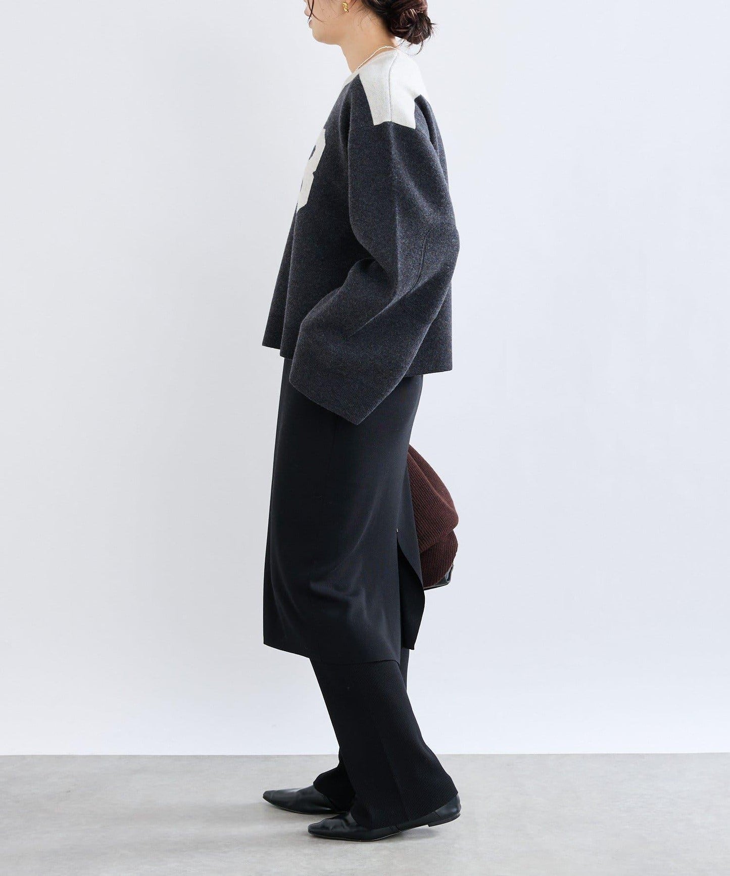 【à Nice (ア ・ニース)】數字圖案針織衫/預計10月下旬發貨