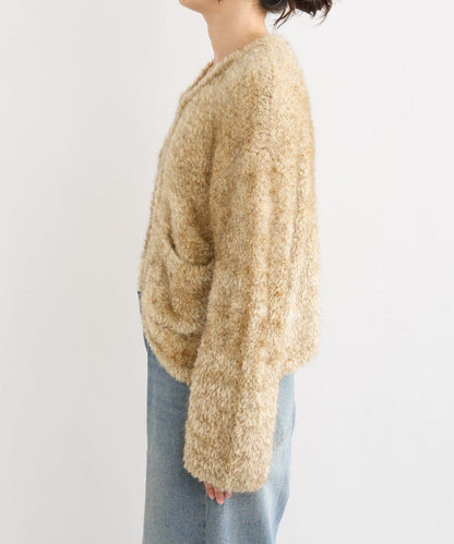 【à Nice (ア ・ニース)】針織毛皮夾克/預計10月下旬發貨