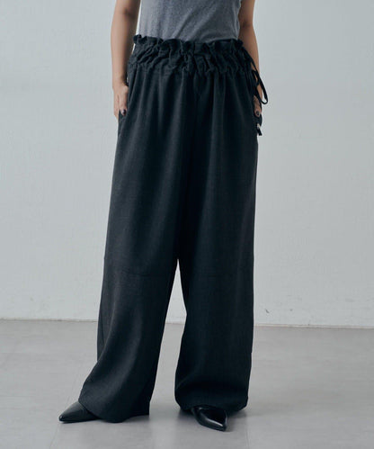 抽繩設計寬鬆休閒褲