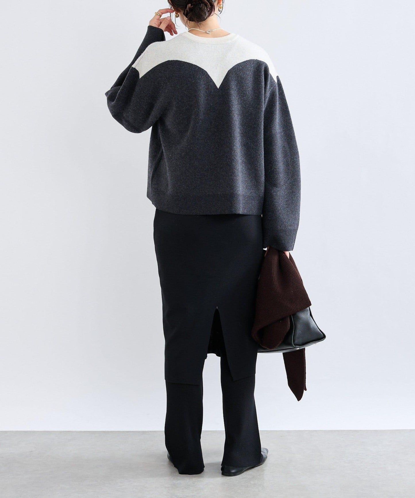 【à Nice (ア ・ニース)】數字圖案針織衫/預計10月下旬發貨