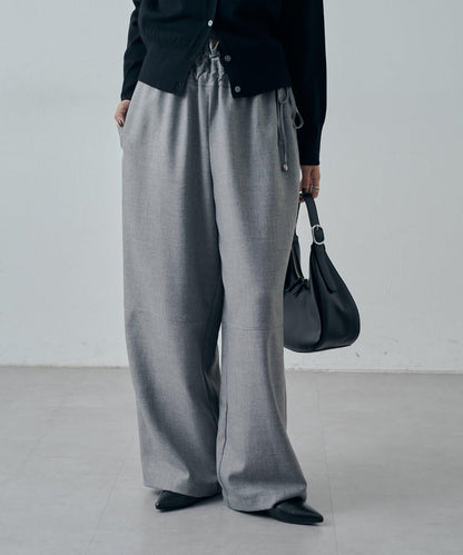 抽繩設計寬鬆休閒褲