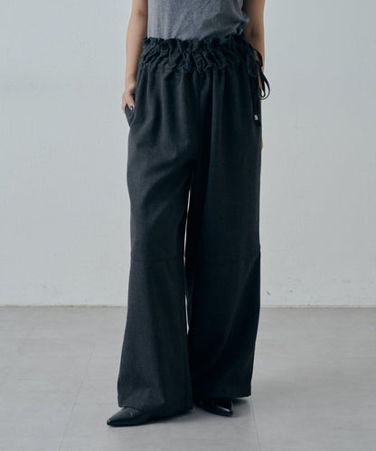 抽繩設計寬鬆休閒褲