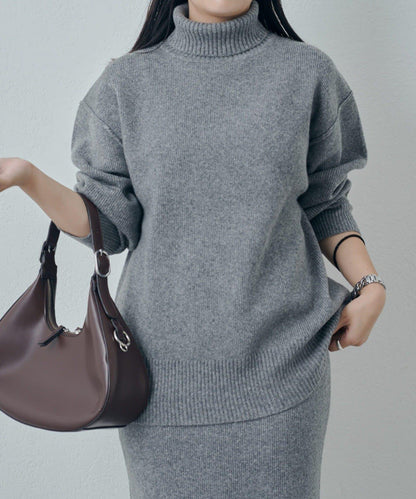 高領針織套頭衫