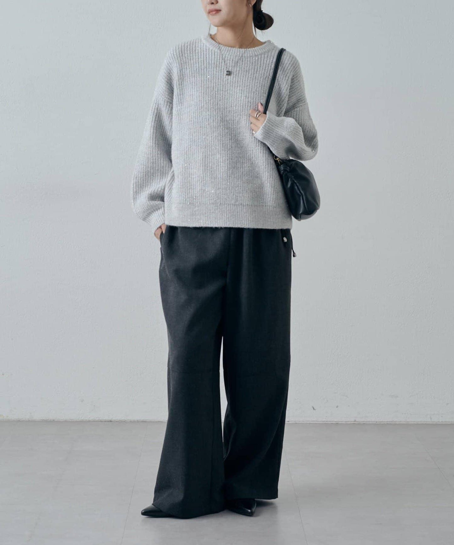 抽繩設計寬鬆休閒褲