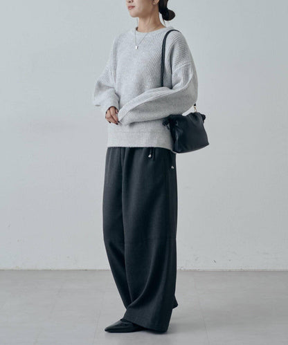 抽繩設計寬鬆休閒褲