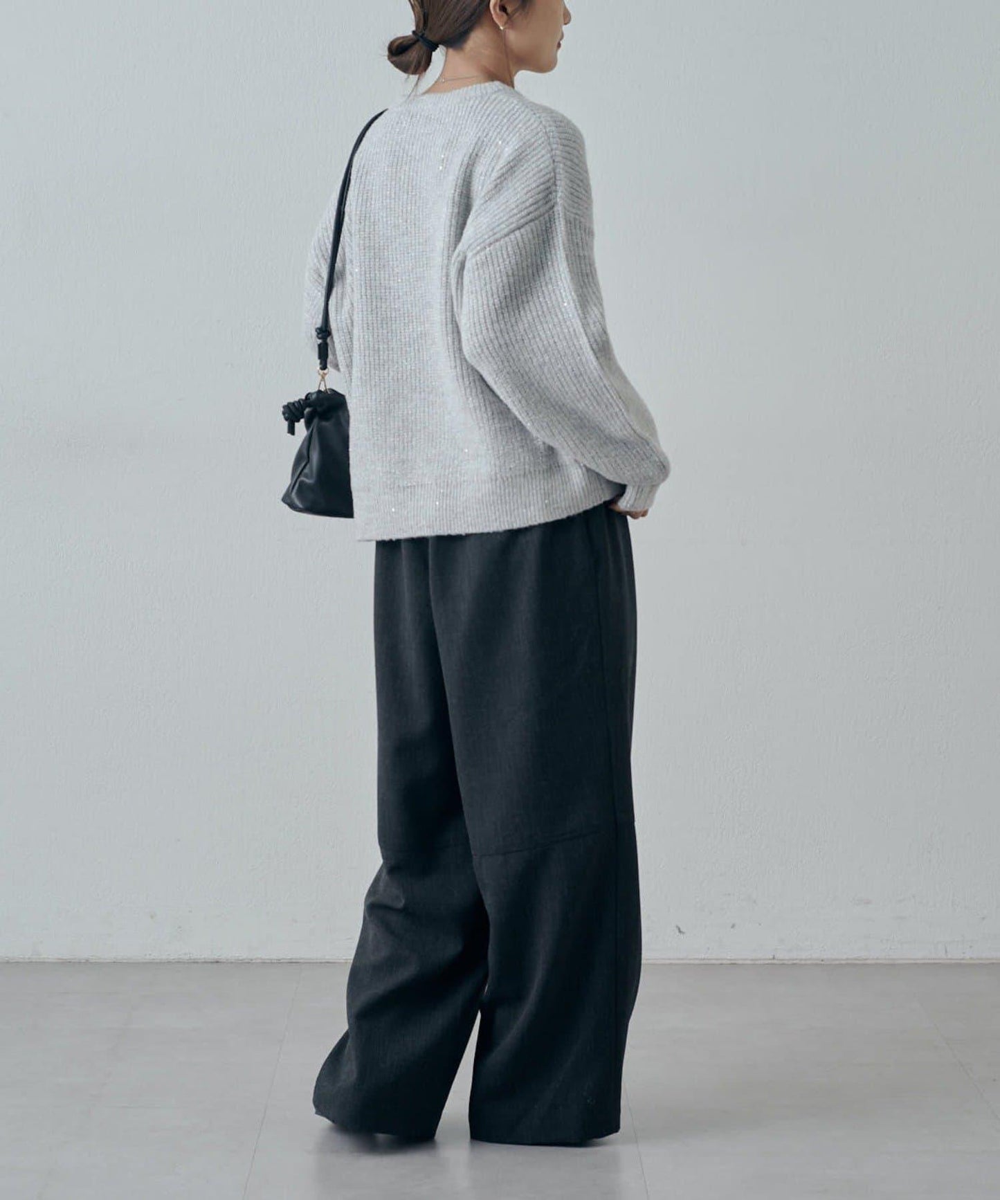 抽繩設計寬鬆休閒褲