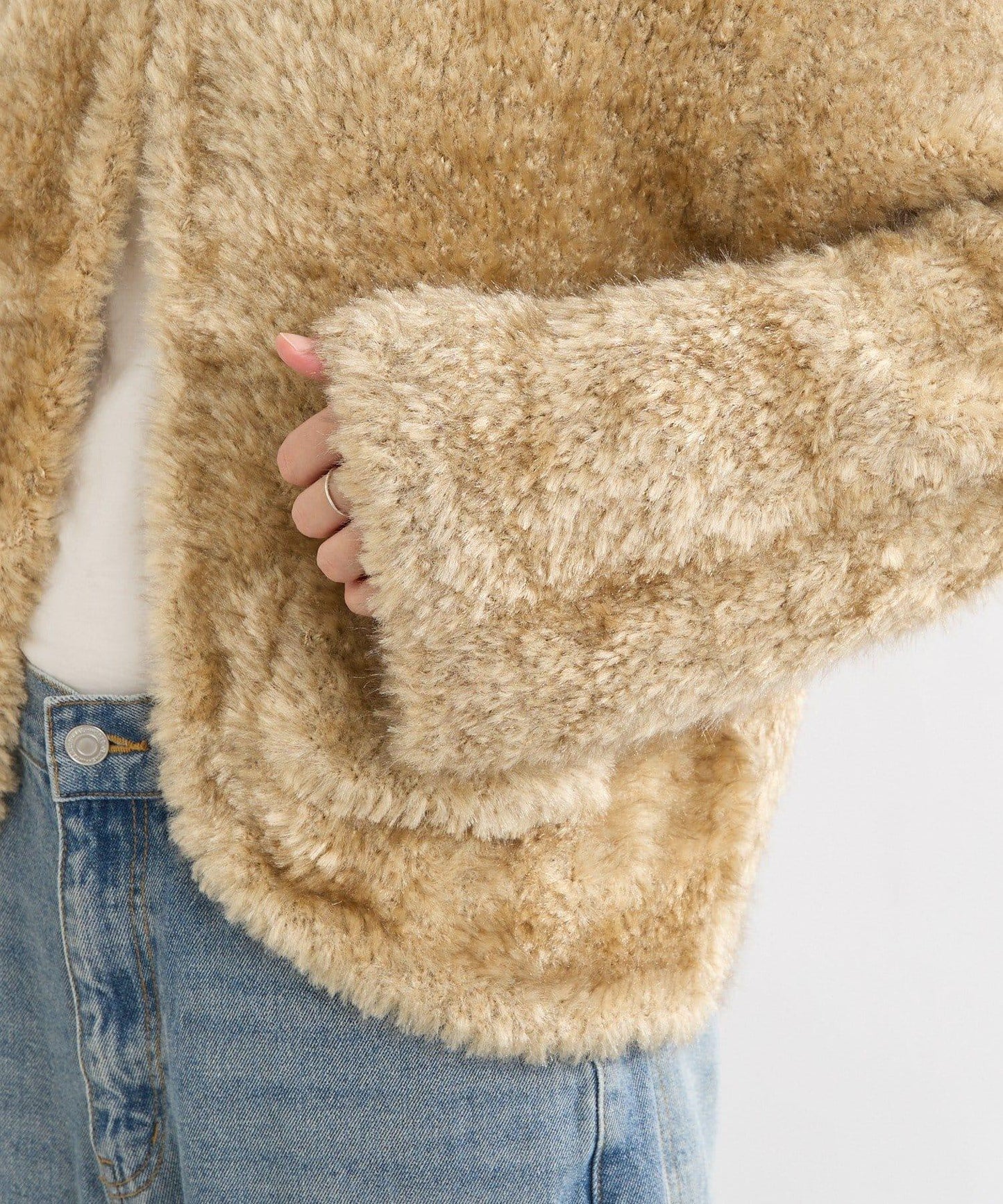 【à Nice (ア ・ニース)】針織毛皮夾克/預計10月下旬發貨