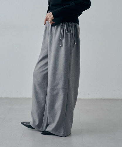 抽繩設計寬鬆休閒褲