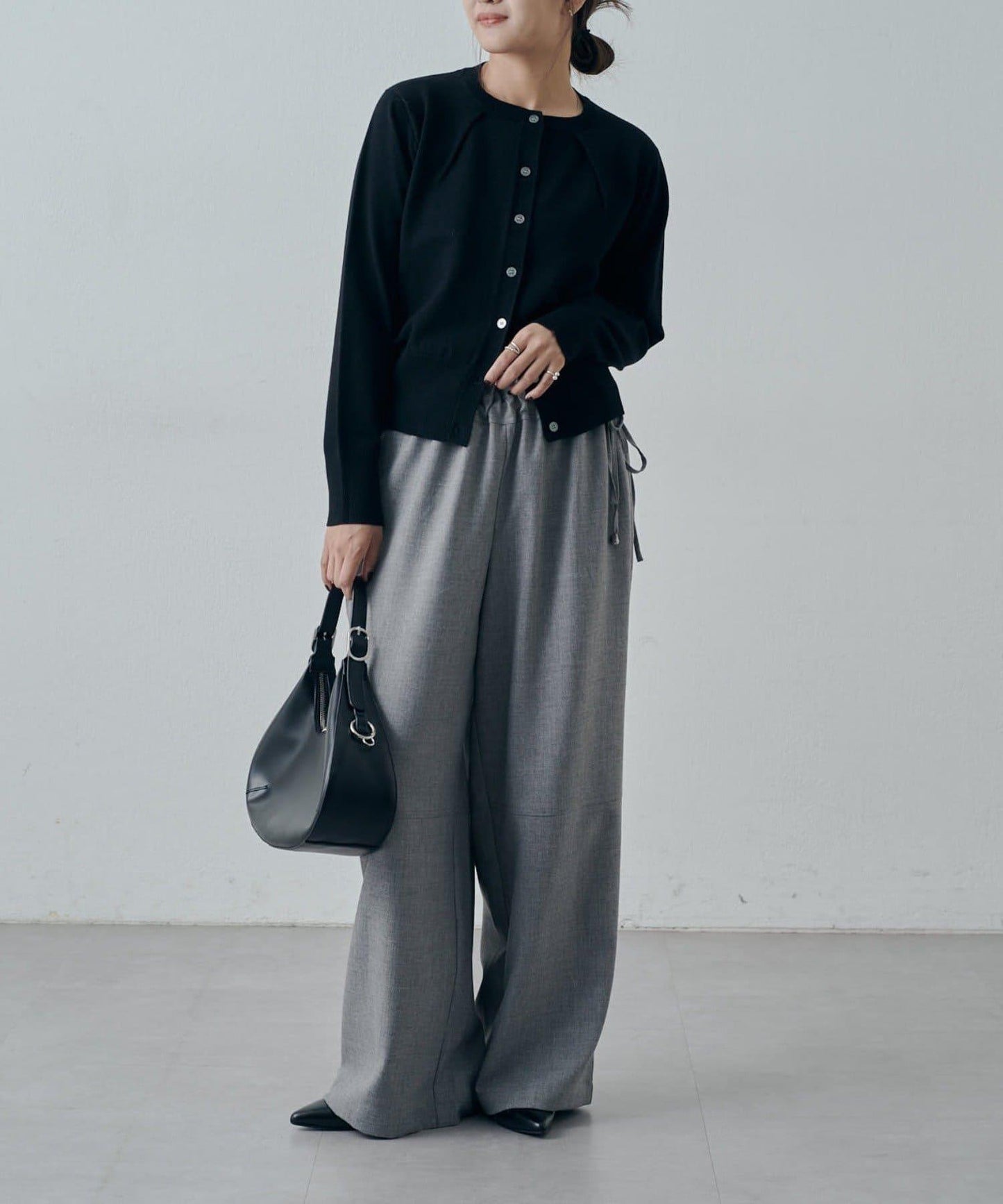 抽繩設計寬鬆休閒褲