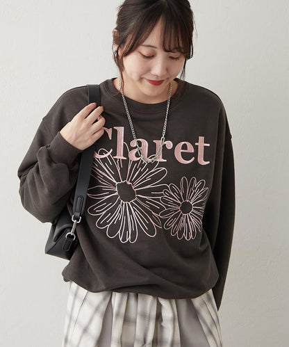 花卉刺繡衛衣