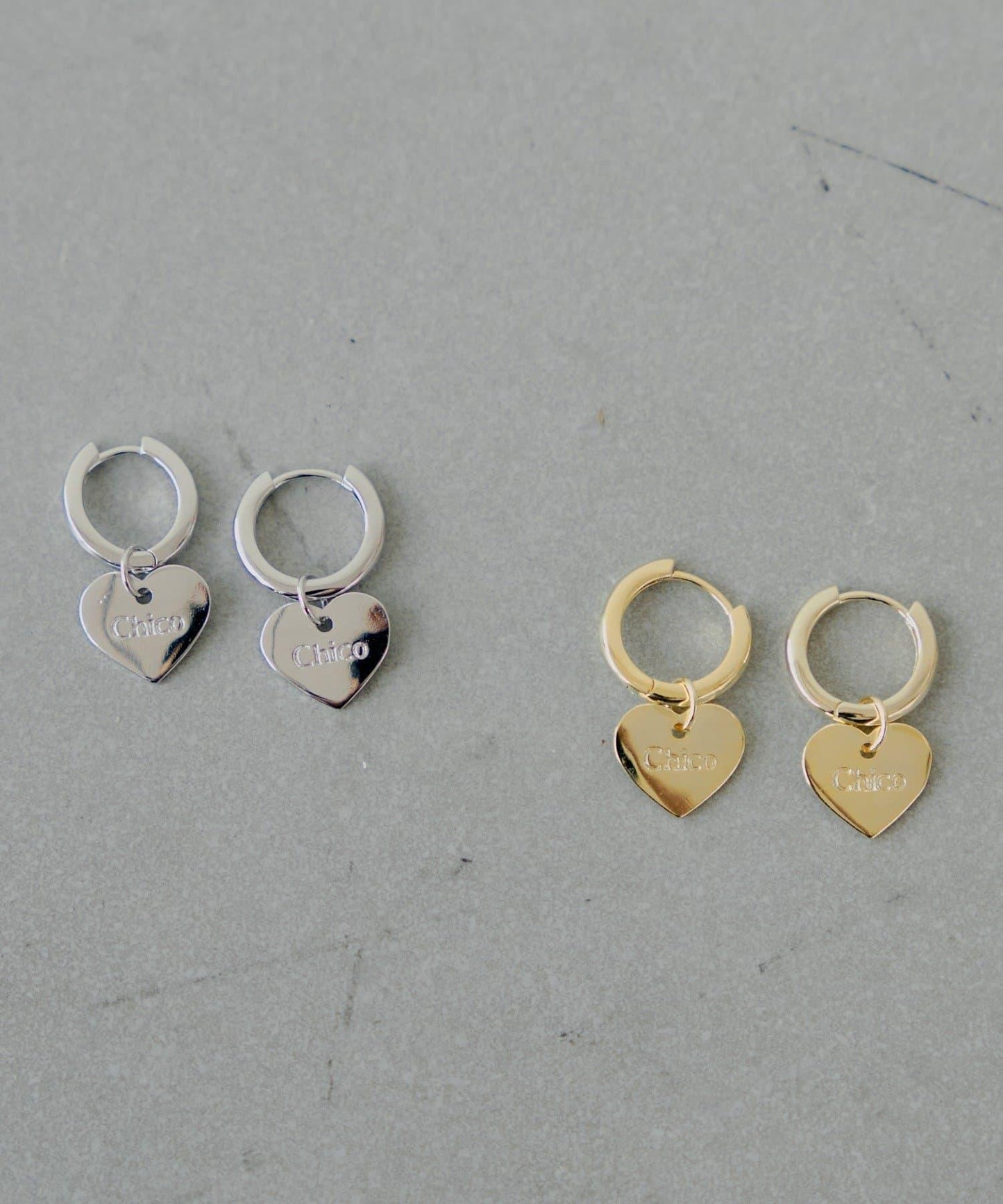 【Chico】愛心設計圈形耳環