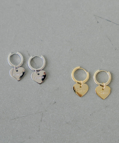 【Chico】愛心設計圈形耳環