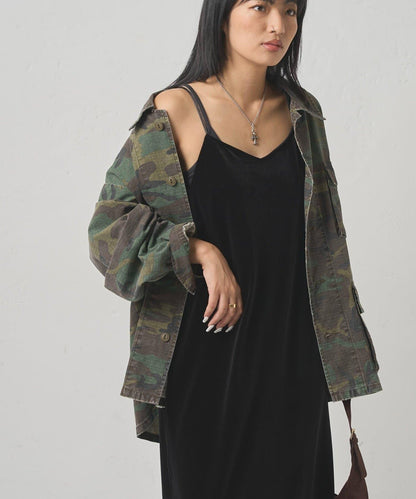 【WHO'S WHO gallery】天鵝絨I型吊帶連衣裙