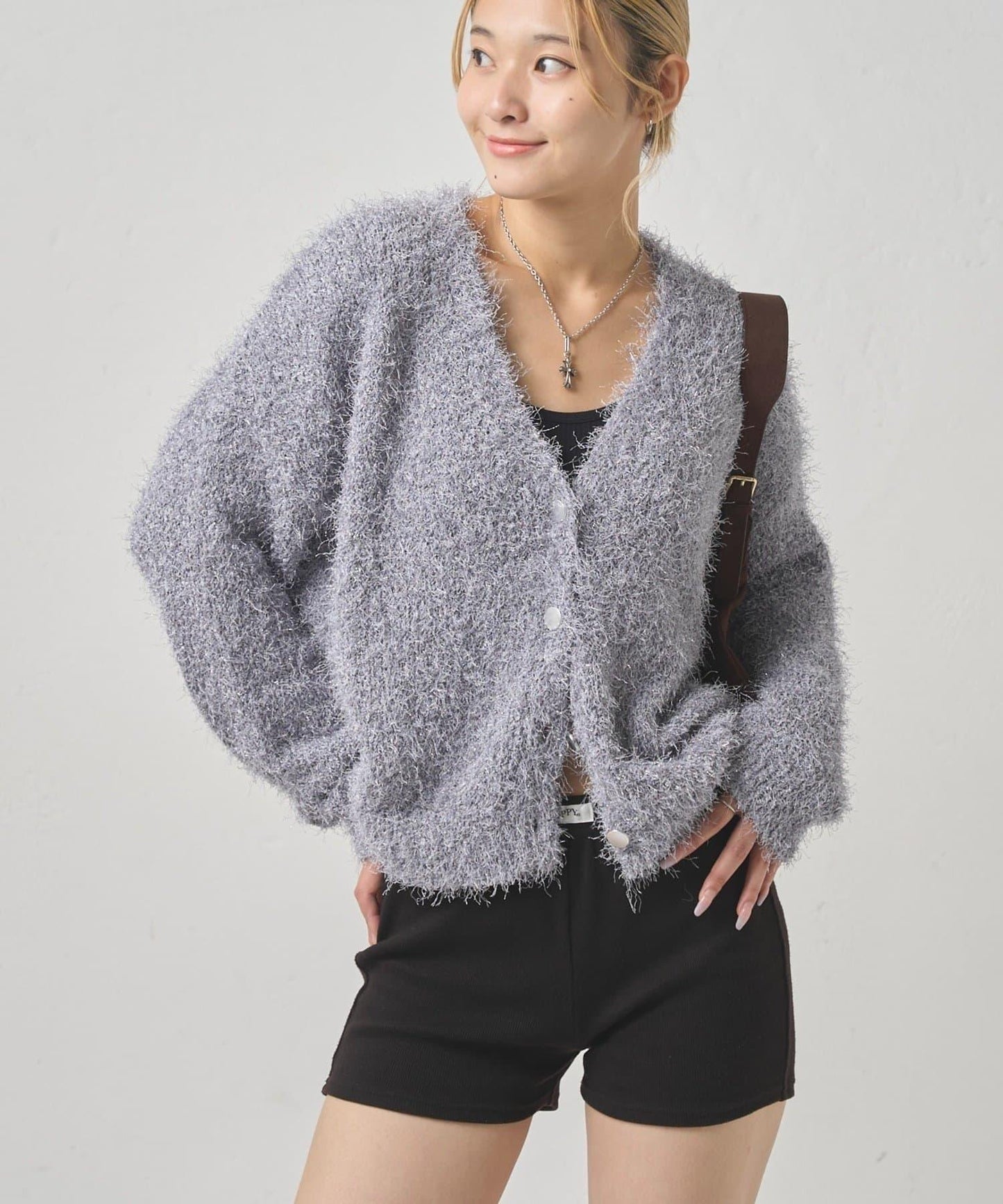 HiNT亮片針織開衫