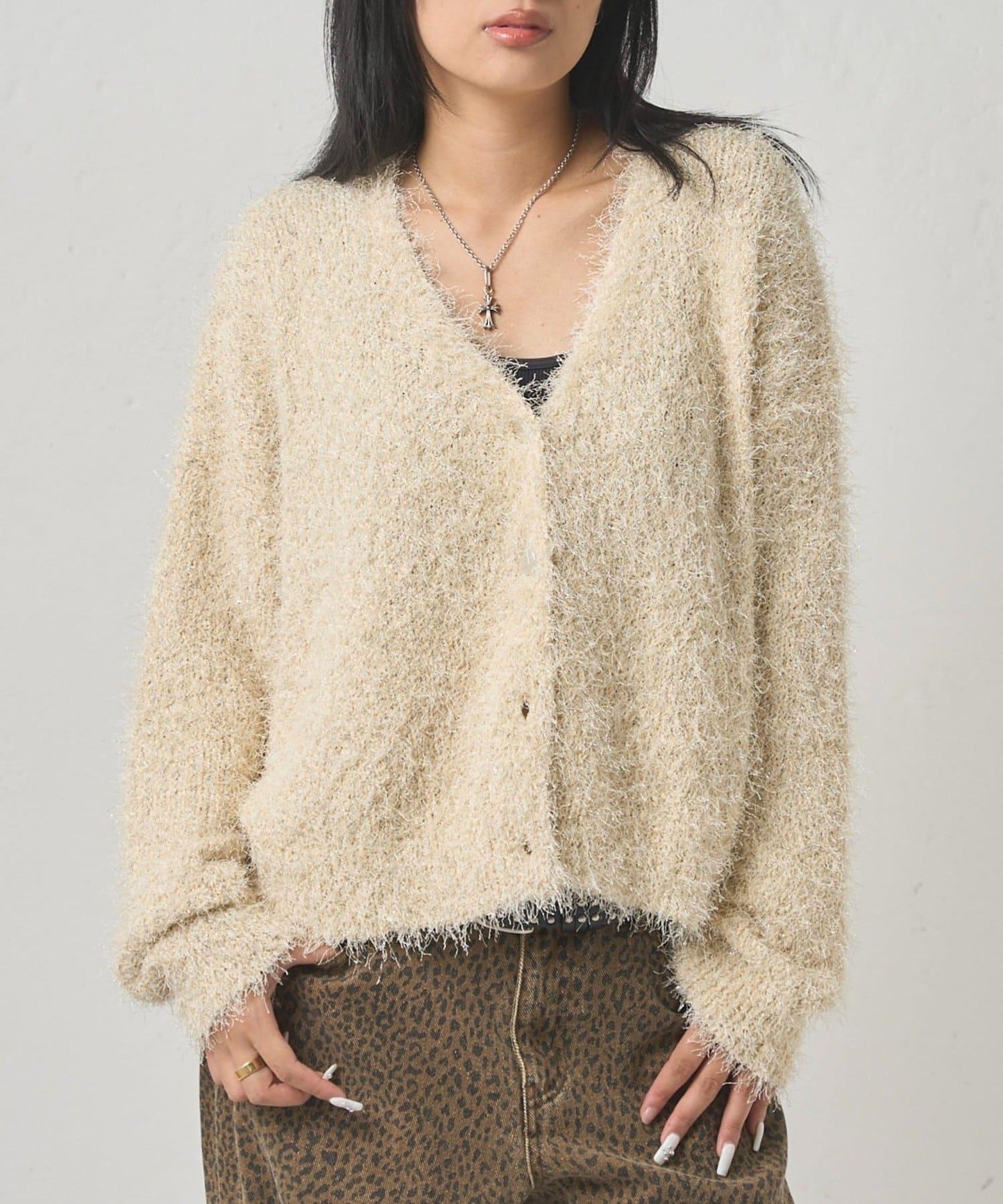 HiNT亮片針織開衫