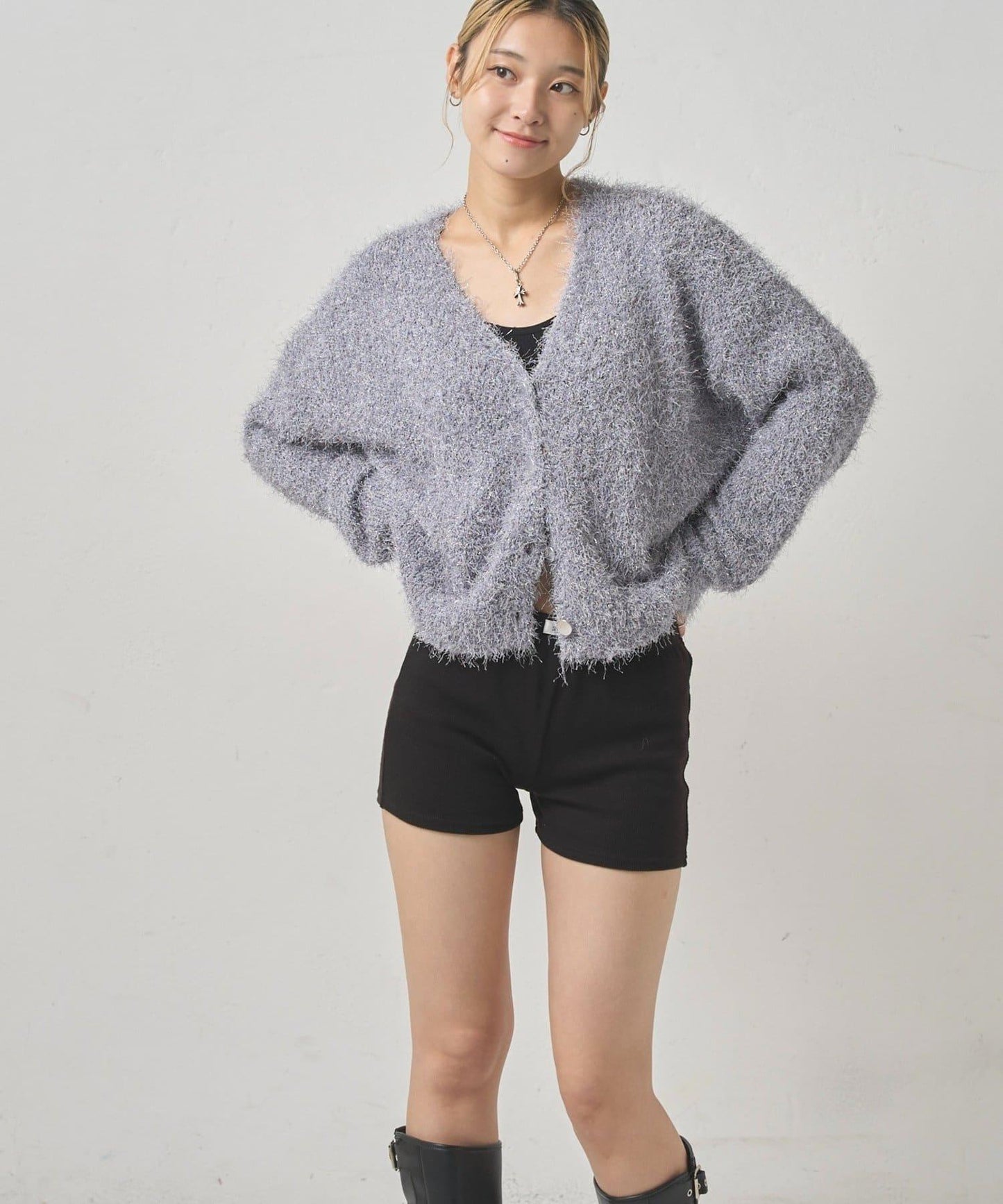 HiNT亮片針織開衫