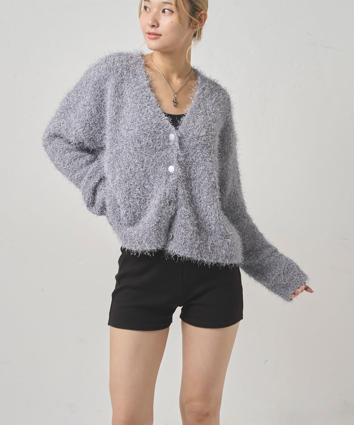 HiNT亮片針織開衫