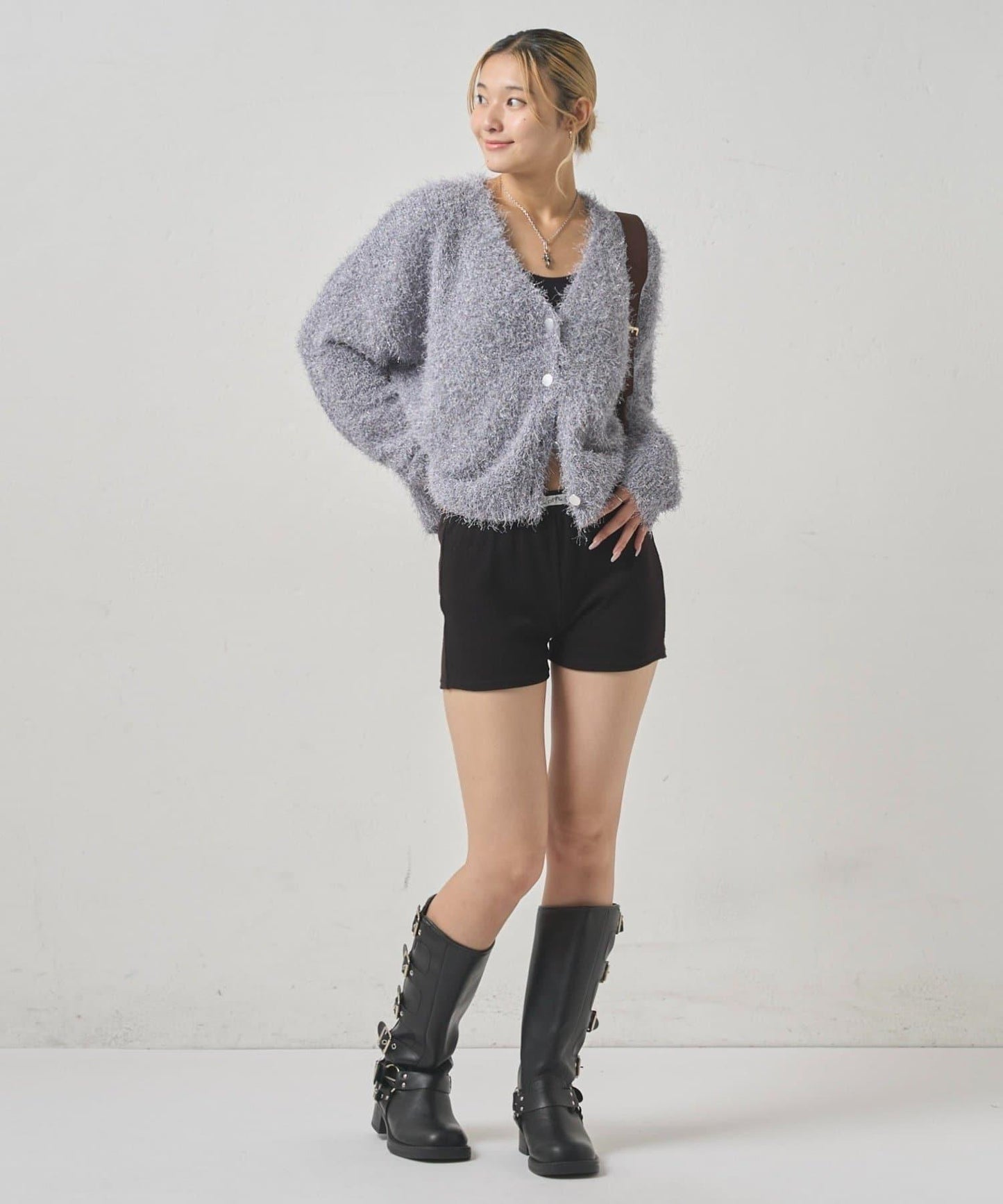 HiNT亮片針織開衫