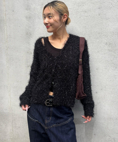 HiNT亮片針織開衫