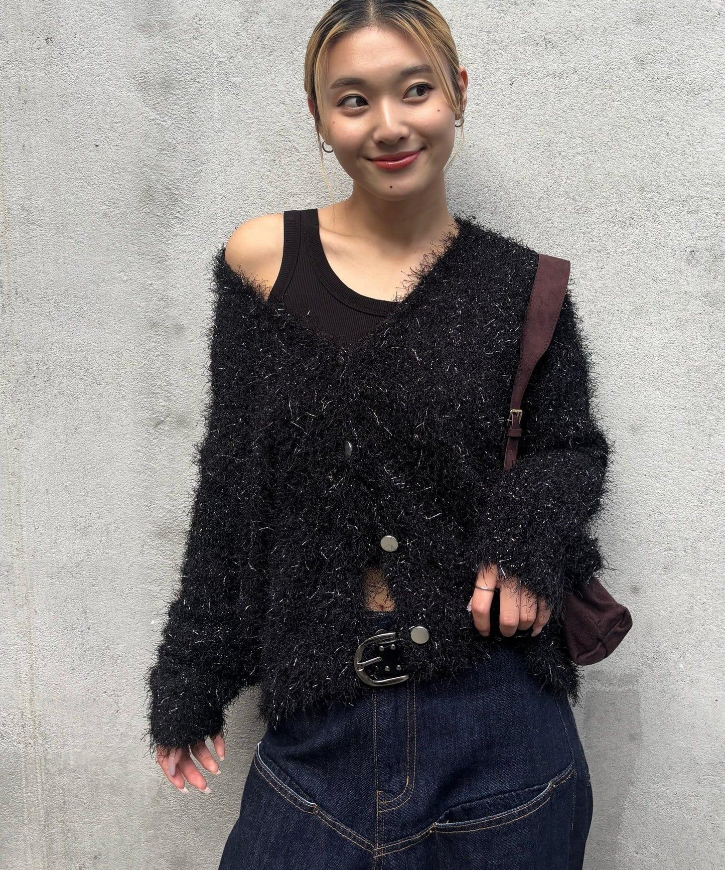 HiNT亮片針織開衫